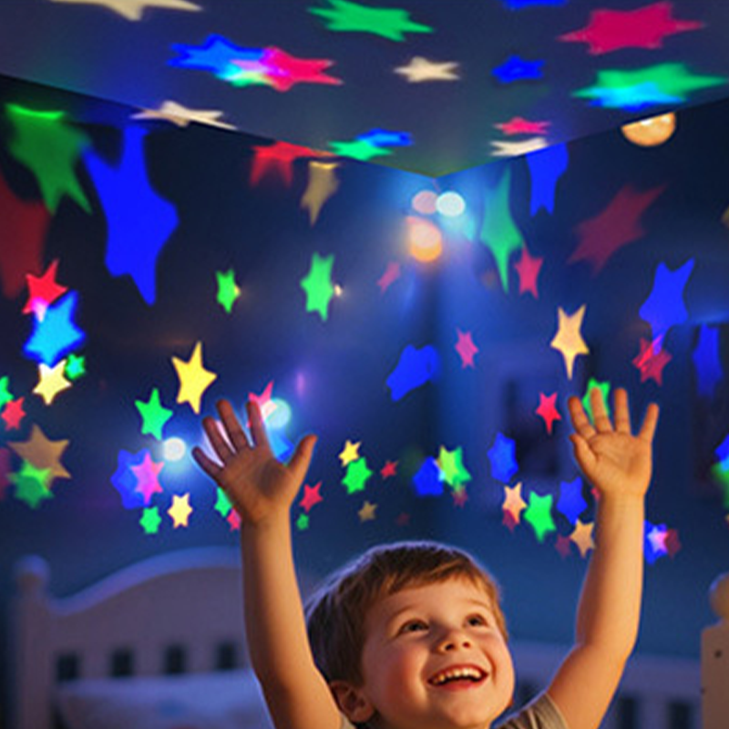 Veilleuse de projecteur Galaxy 2-en-1 avec films de projection