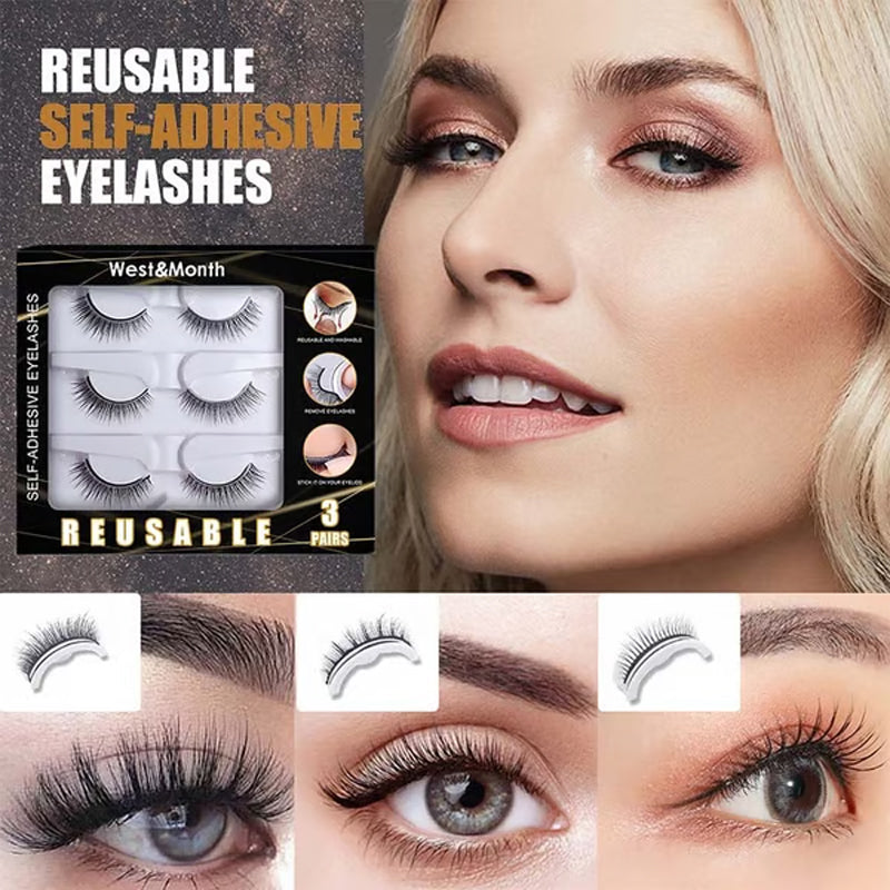 Faux cils autocollants réutilisables