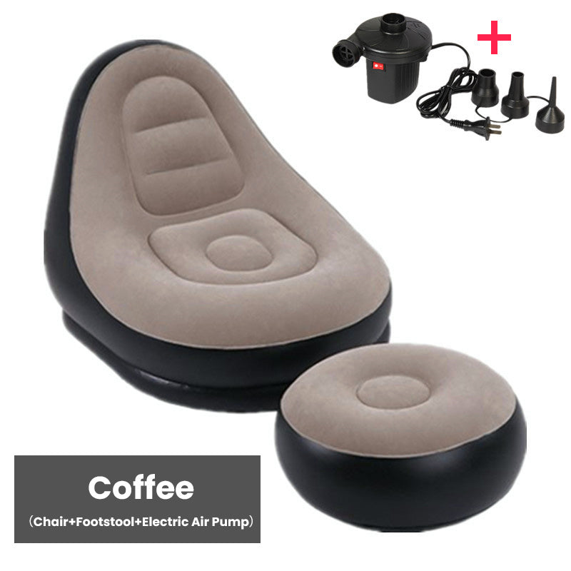 [Cadeau attentionné] Fauteuil poire gonflable épaissi pour adultes avec repose-pieds