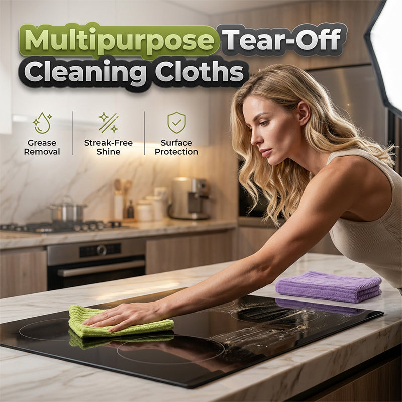 Rouleau de chiffons de nettoyage prédécoupés – Feuilles ultra-absorbantes et non pelucheuses