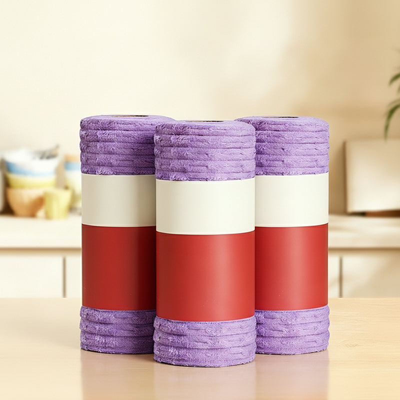Rouleau de chiffons de nettoyage prédécoupés – Feuilles ultra-absorbantes et non pelucheuses