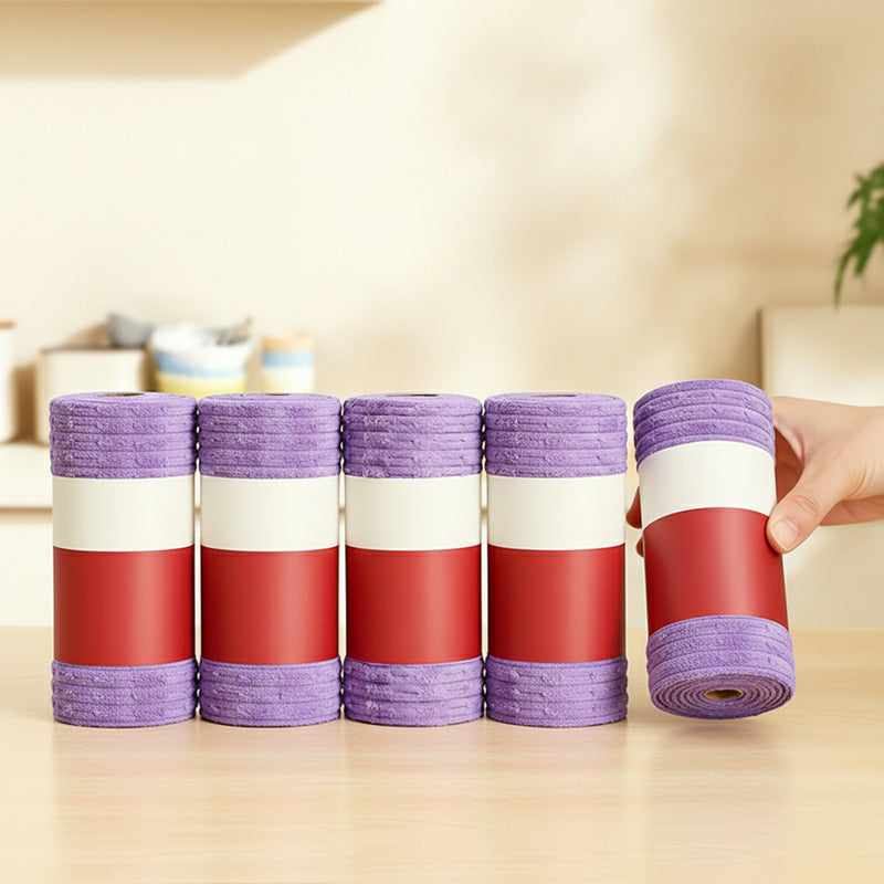 Rouleau de chiffons de nettoyage prédécoupés – Feuilles ultra-absorbantes et non pelucheuses