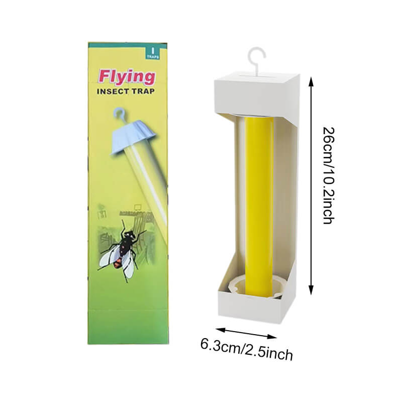 Double forme et résistant aux intempéries ! Piège collant de jardin – Drapeau en T et ruban, jaune vif pour aleurodes et sciarides