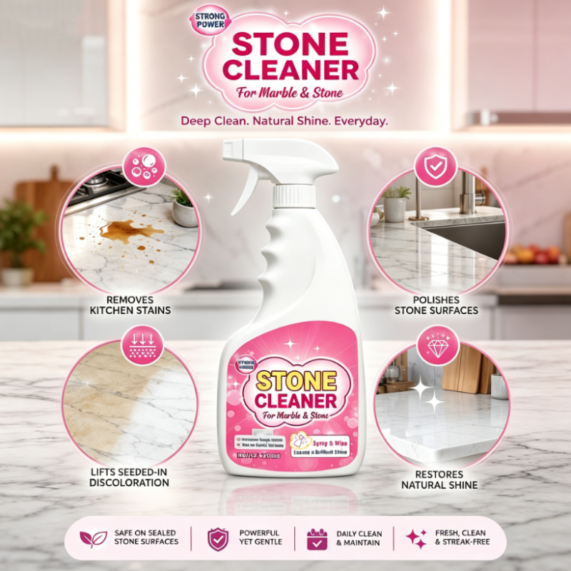 Nettoyant et lustrant pour la pierre – élimine les taches, fait briller, parfum floral frais !