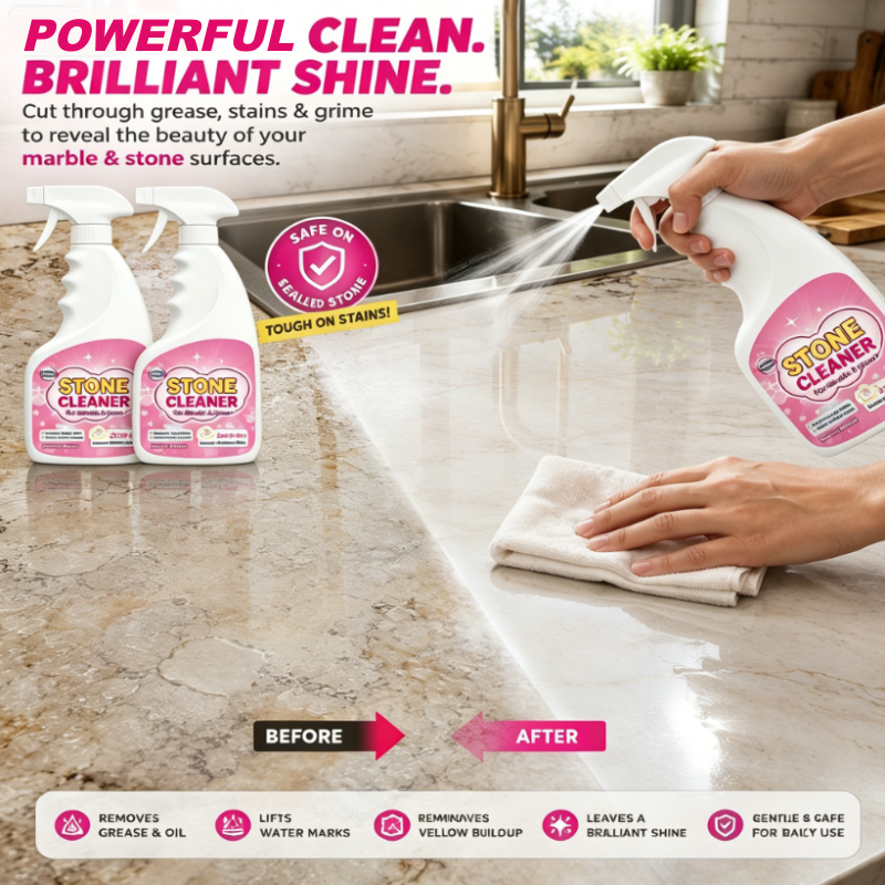Nettoyant et lustrant pour la pierre – élimine les taches, fait briller, parfum floral frais !