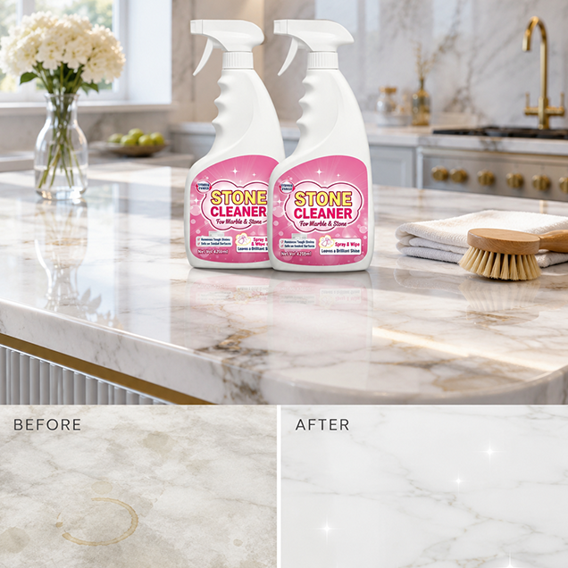 Nettoyant et lustrant pour la pierre – élimine les taches, fait briller, parfum floral frais !