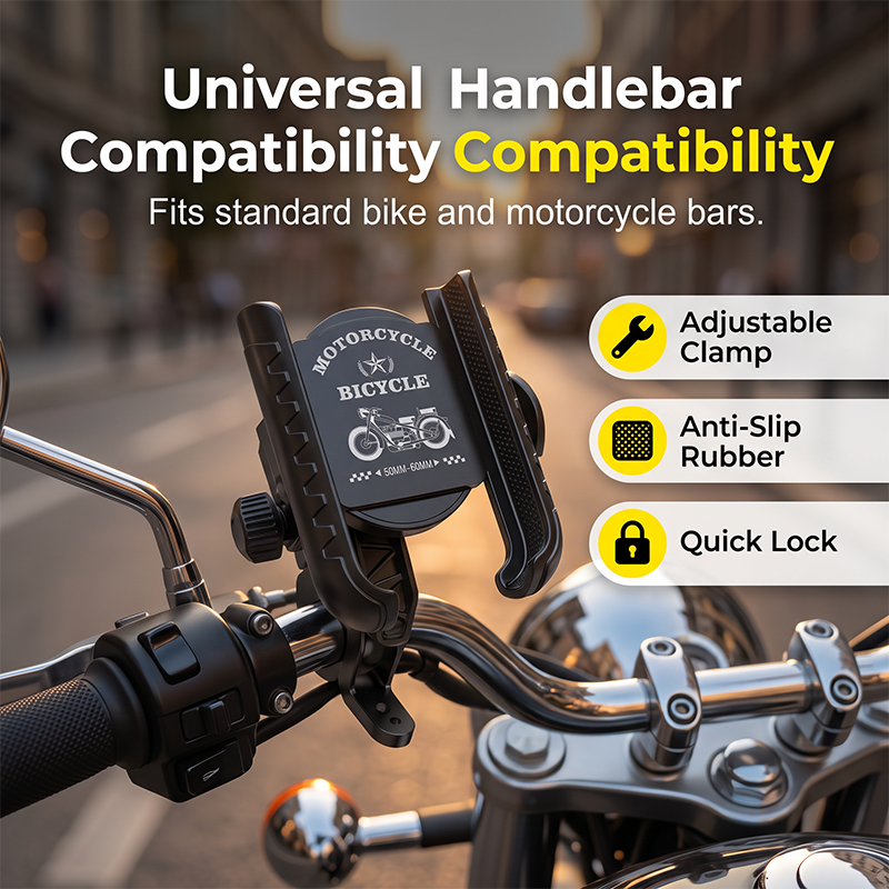 Support de téléphone pour vélo à fixation rapide avec verrouillage sécurisé