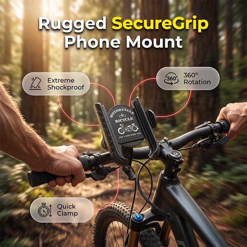 Support de téléphone pour vélo à fixation rapide avec verrouillage sécurisé