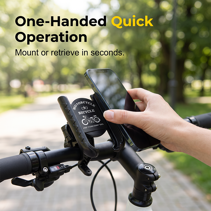 Support de téléphone pour vélo à fixation rapide avec verrouillage sécurisé