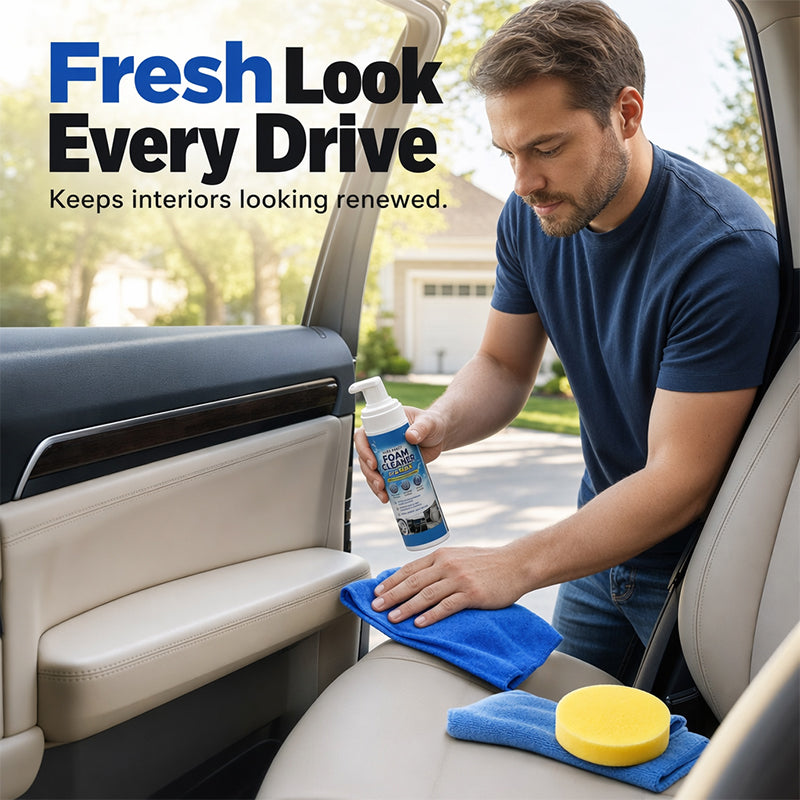 Nettoyant Mousse Multi-Fonctionnel pour Cuir et Vinyle d'Intérieur de Voiture 50ml