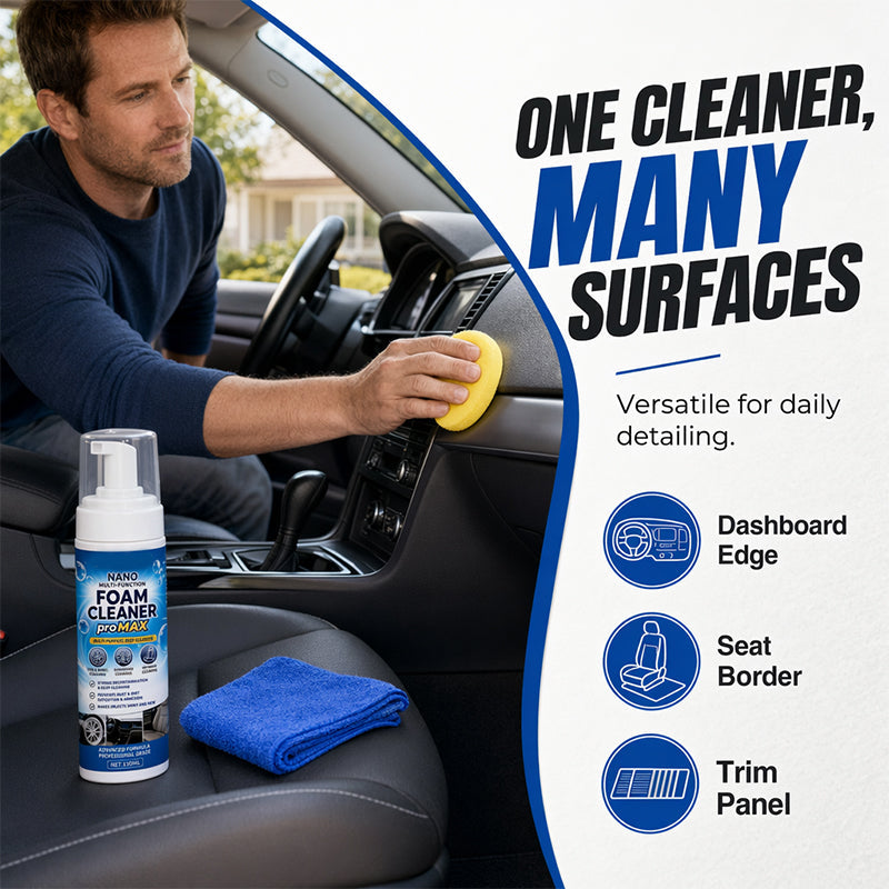 Nettoyant Mousse Multi-Fonctionnel pour Cuir et Vinyle d'Intérieur de Voiture 50ml