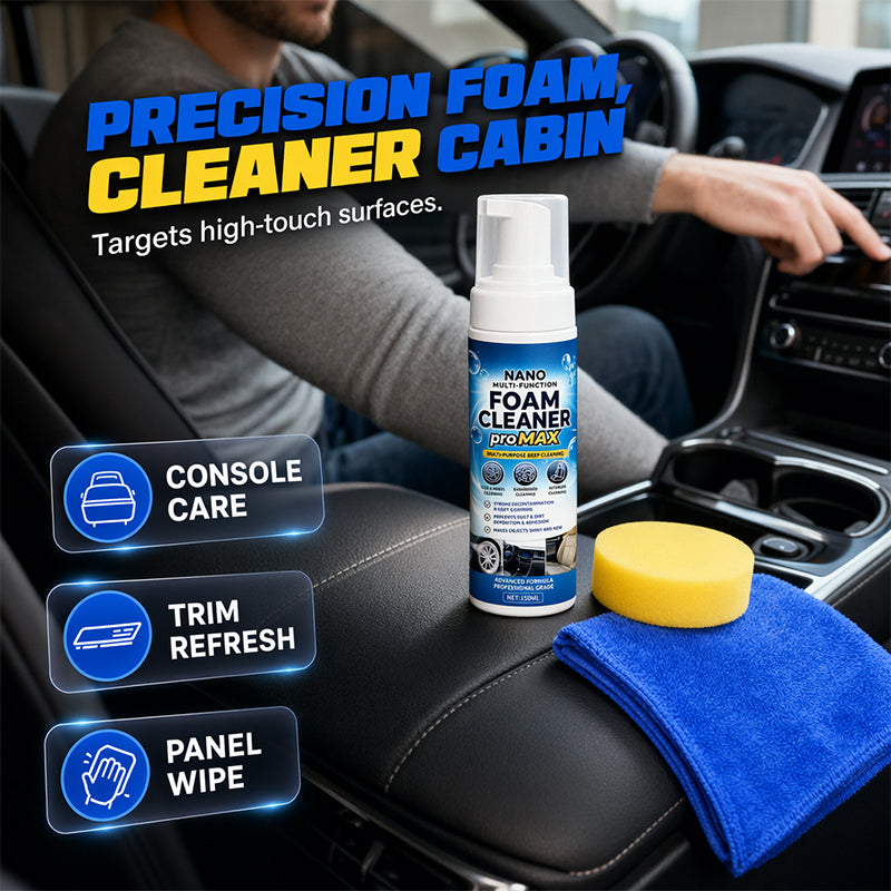 Nettoyant Mousse Multi-Fonctionnel pour Cuir et Vinyle d'Intérieur de Voiture 50ml