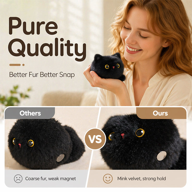 MAINTENANT ! Adorable aimant de réfrigérateur en peluche – Velours de vison premium, aimant caché, parfait pour réfrigérateur, ordinateur portable et sacs