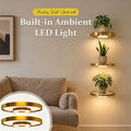 Étagère murale flottante rechargeable Gold©\Finish LED Ambient Light