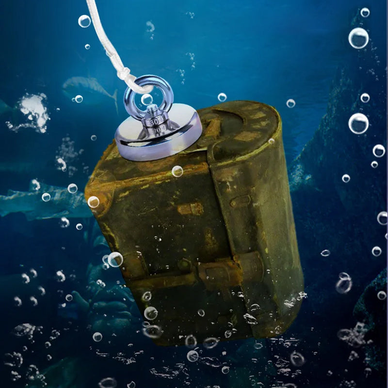 MAINTENANT ! Kit d'aimants de récupération magnétique pour eaux profondes – Forte traction, résistant à la rouille et durable – Parfait pour la chasse au trésor et la récupération sous-marine