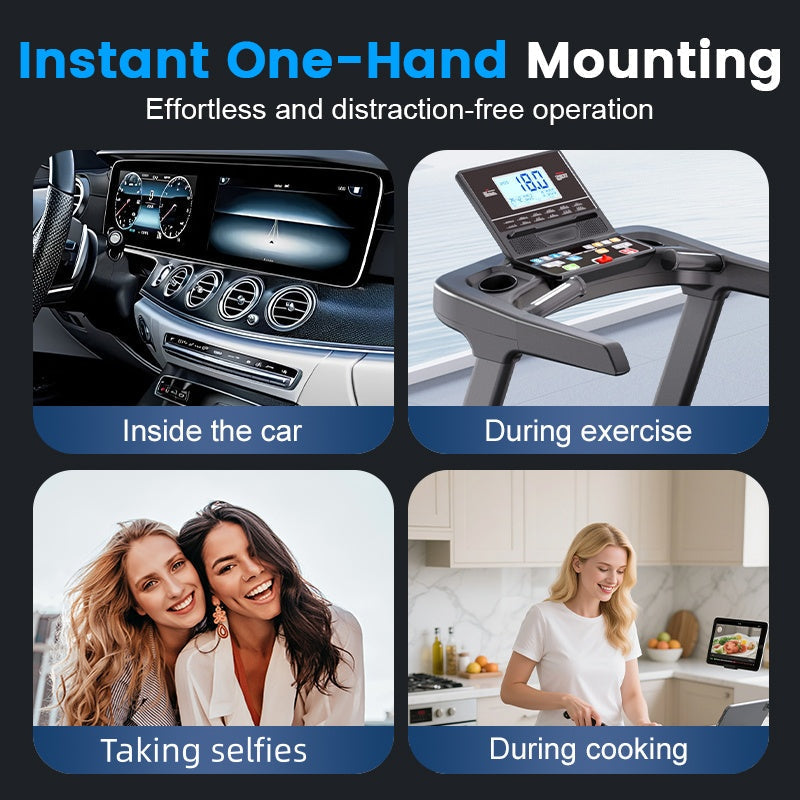 Support de téléphone magnétique universel et réglable pour voiture, base à ventouse Vacuum©, fixation magnétique stable, accessoire d'intérieur automobile