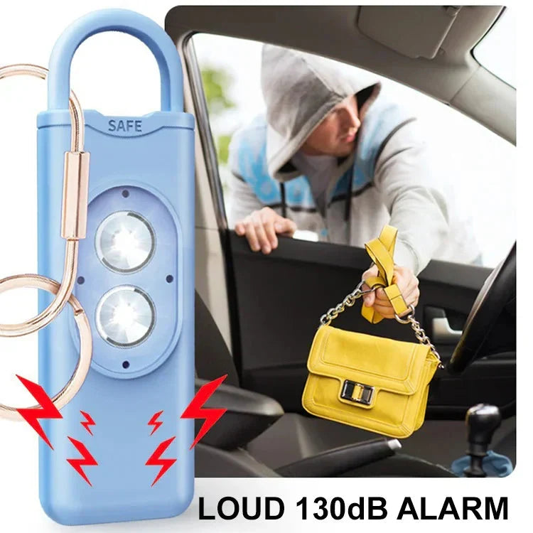 Porte-clés alarme anti-agression haute fréquence avec flash lumineux