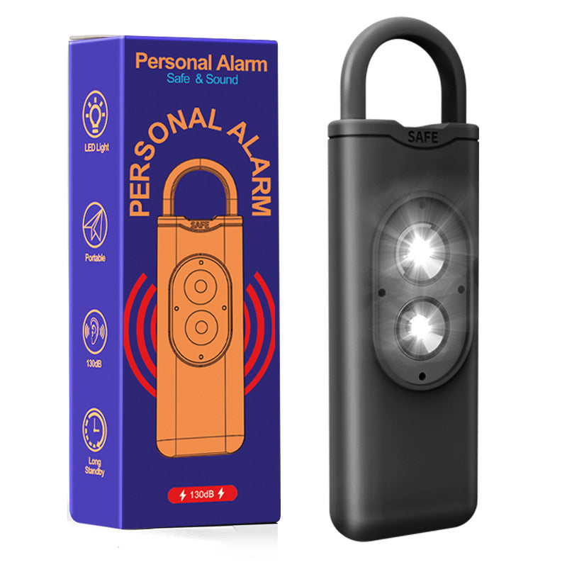 Porte-clés alarme anti-agression haute fréquence avec flash lumineux