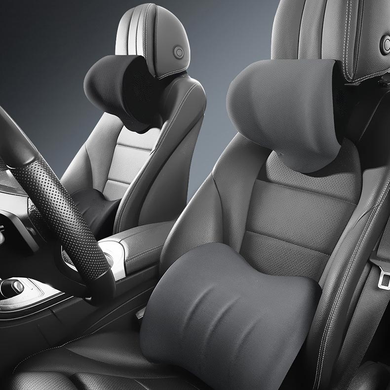 Appuie-tête et coussin lombaire ergonomiques pour siège de voiture
