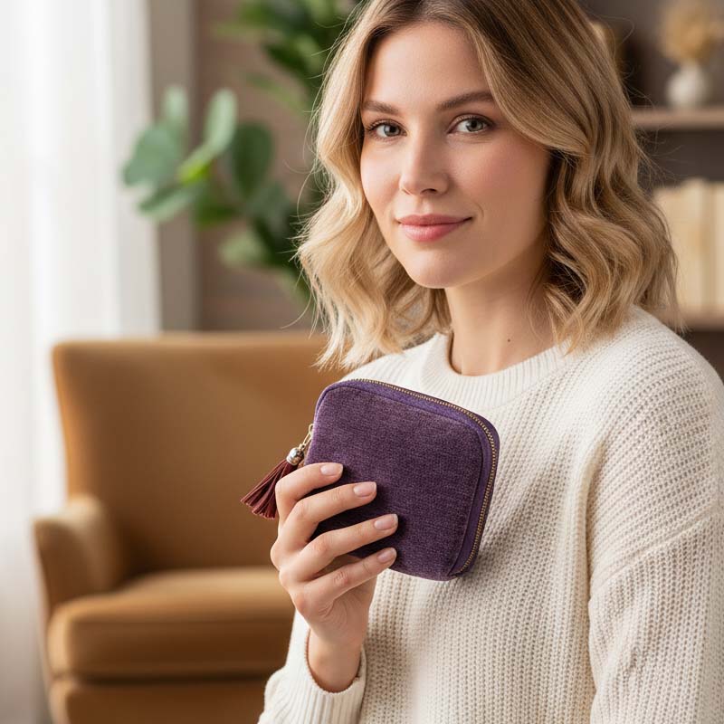 Mini Sac de Voyage à Bijoux avec Fermeture Éclair – Compact, Portable & Idéal pour Bagues, Boucles d'Oreilles & Colliers