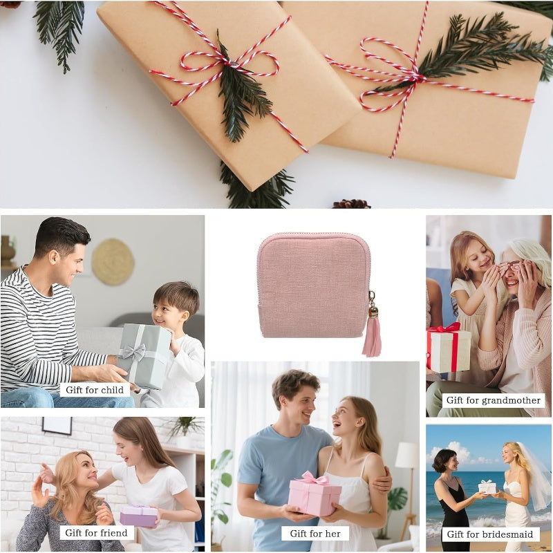 Mini Sac de Voyage à Bijoux avec Fermeture Éclair – Compact, Portable & Idéal pour Bagues, Boucles d'Oreilles & Colliers