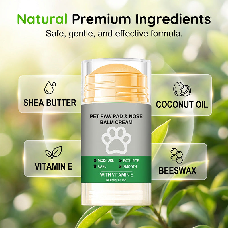 Baume hydratant pour coussinets d'animaux en stick – Coco et cire d'abeille, sans danger en cas de léchage, application facile et sans saleté