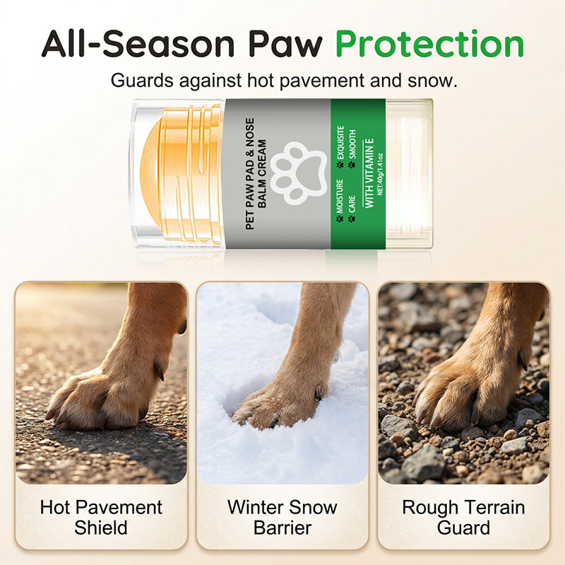 Baume hydratant pour coussinets d'animaux en stick – Coco et cire d'abeille, sans danger en cas de léchage, application facile et sans saleté