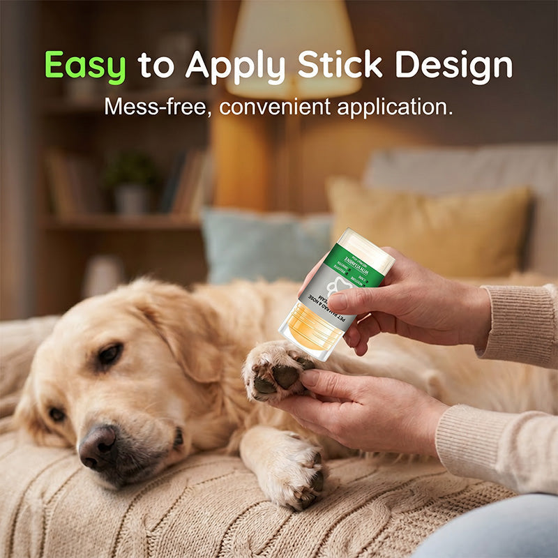 Baume hydratant pour coussinets d'animaux en stick – Coco et cire d'abeille, sans danger en cas de léchage, application facile et sans saleté