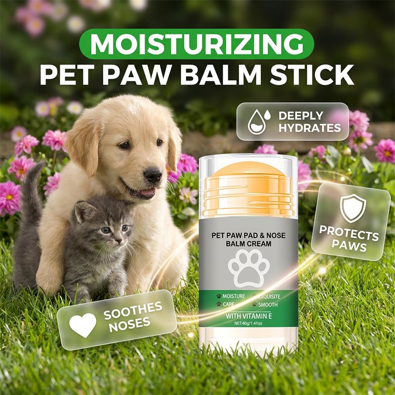 Baume hydratant pour coussinets d'animaux en stick – Coco et cire d'abeille, sans danger en cas de léchage, application facile et sans saleté