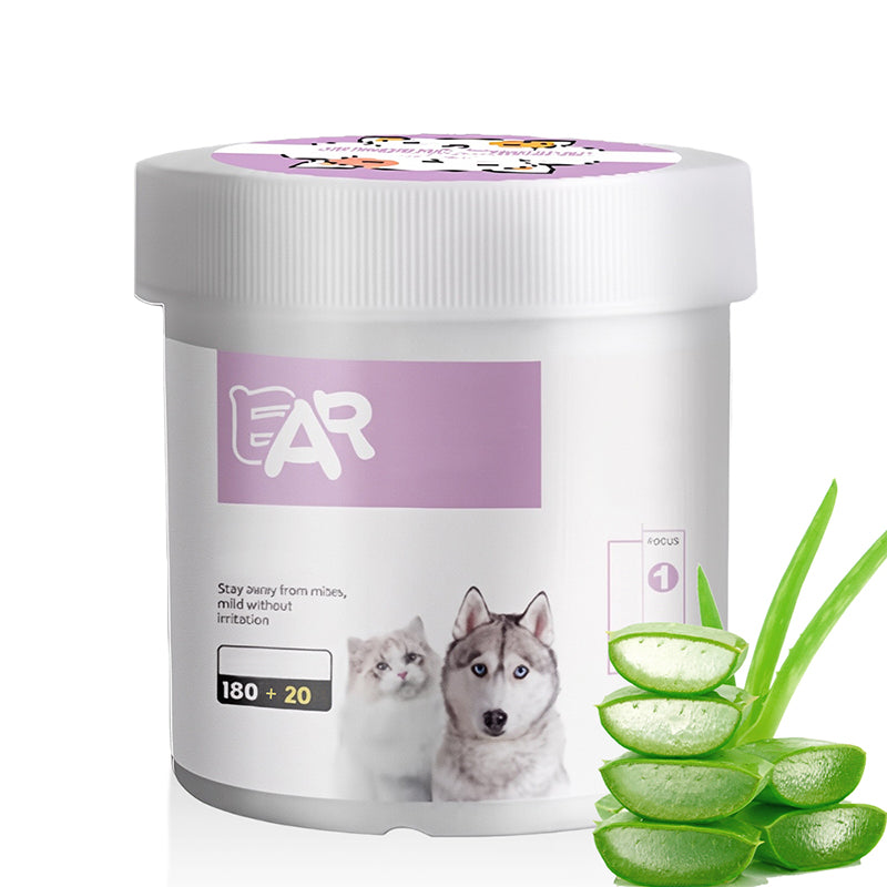 Surprise ! Garder votre ami à quatre pattes propre est essentiel ! Lingettes nettoyantes naturelles à base de plantes pour les yeux et les oreilles des animaux.