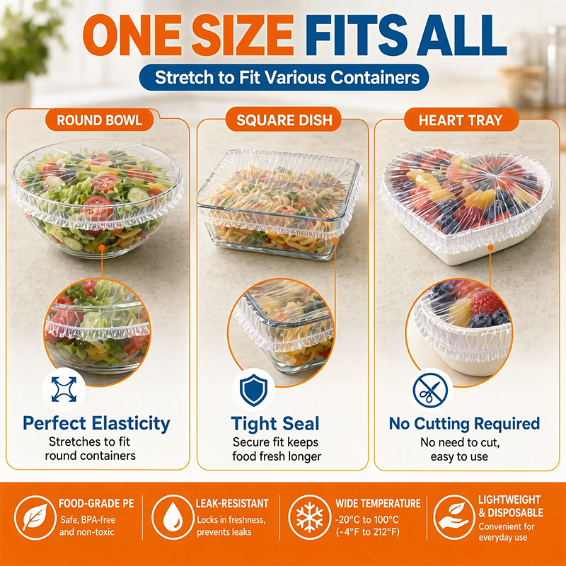 Couvercles extensibles jetables pour bols – Gardez les aliments frais et protégés facilement