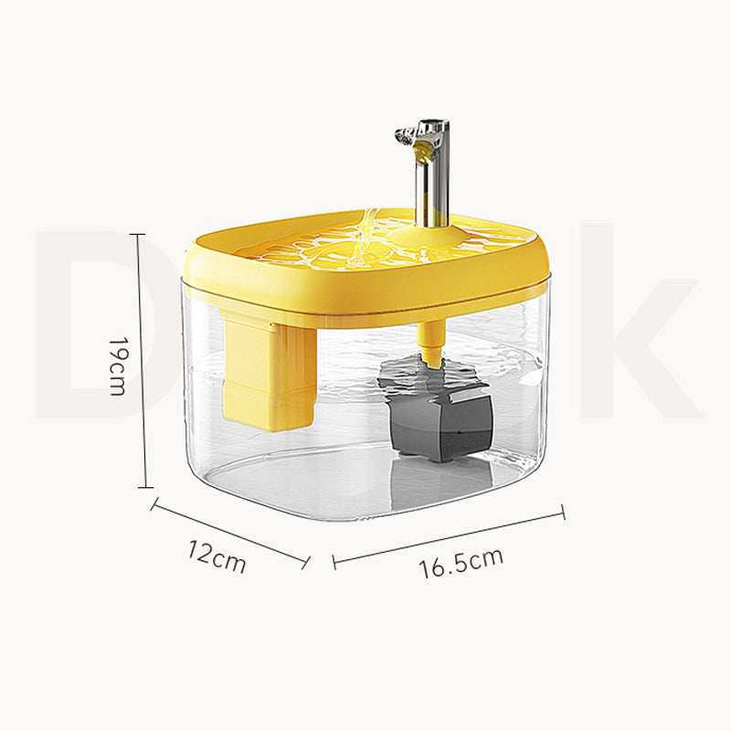 Distributeur d'eau silencieux pour animaux de compagnie avec bol en PET de qualité alimentaire Frais, coulant et parfait pour les buveurs exigeants