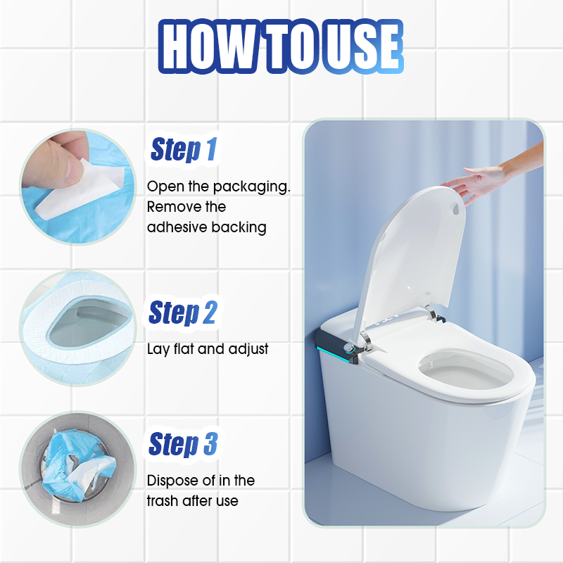 10 housses de siège de toilette jetables étanches
