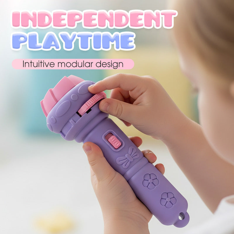 Lampe torche projecteur éducatif pour enfants Clic, projette et apprend – Une aventure nocturne de poche