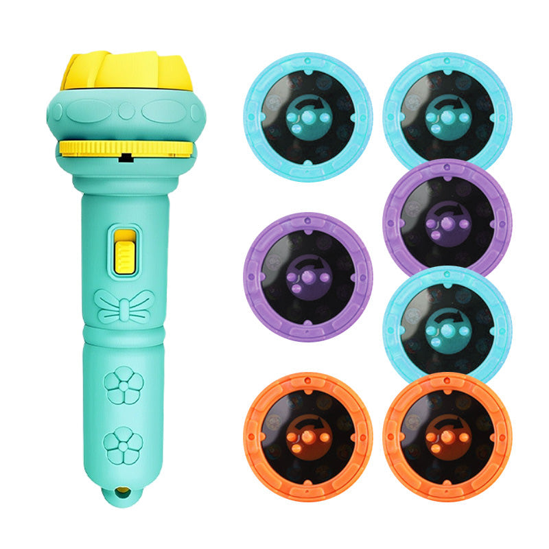 Lampe torche projecteur éducatif pour enfants Clic, projette et apprend – Une aventure nocturne de poche