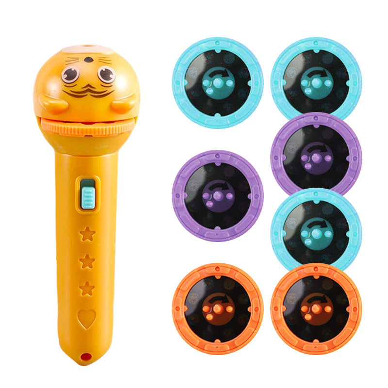 Lampe torche projecteur éducatif pour enfants Clic, projette et apprend – Une aventure nocturne de poche