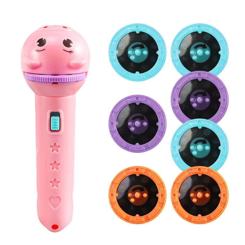 Lampe torche projecteur éducatif pour enfants Clic, projette et apprend – Une aventure nocturne de poche