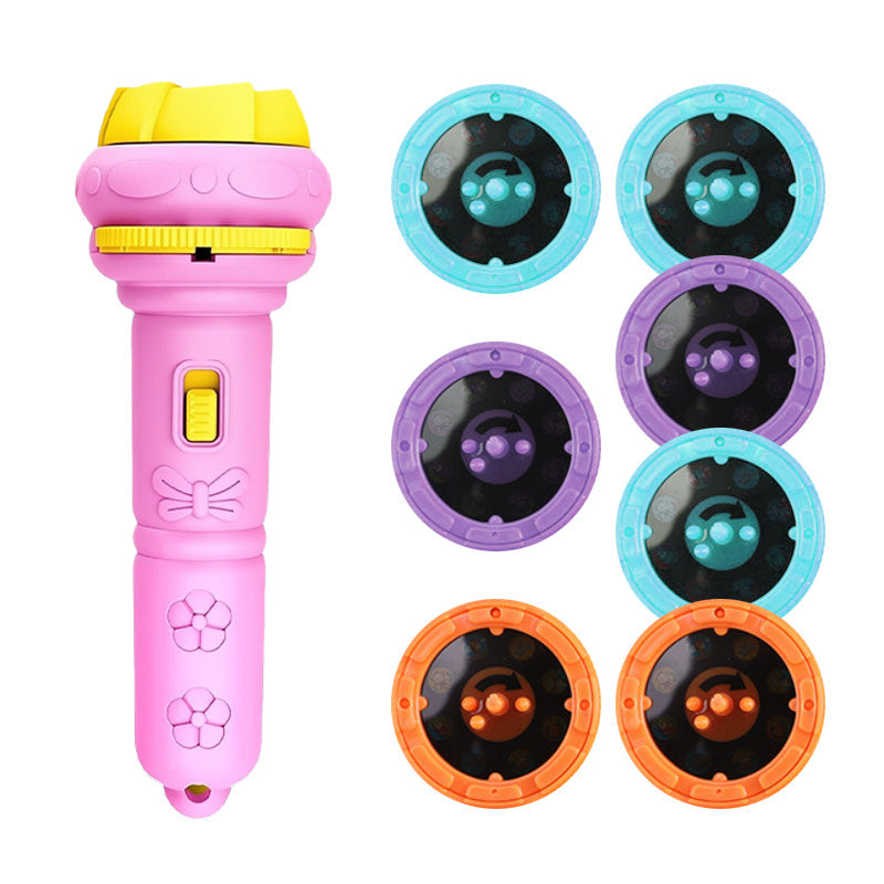 Lampe torche projecteur éducatif pour enfants Clic, projette et apprend – Une aventure nocturne de poche