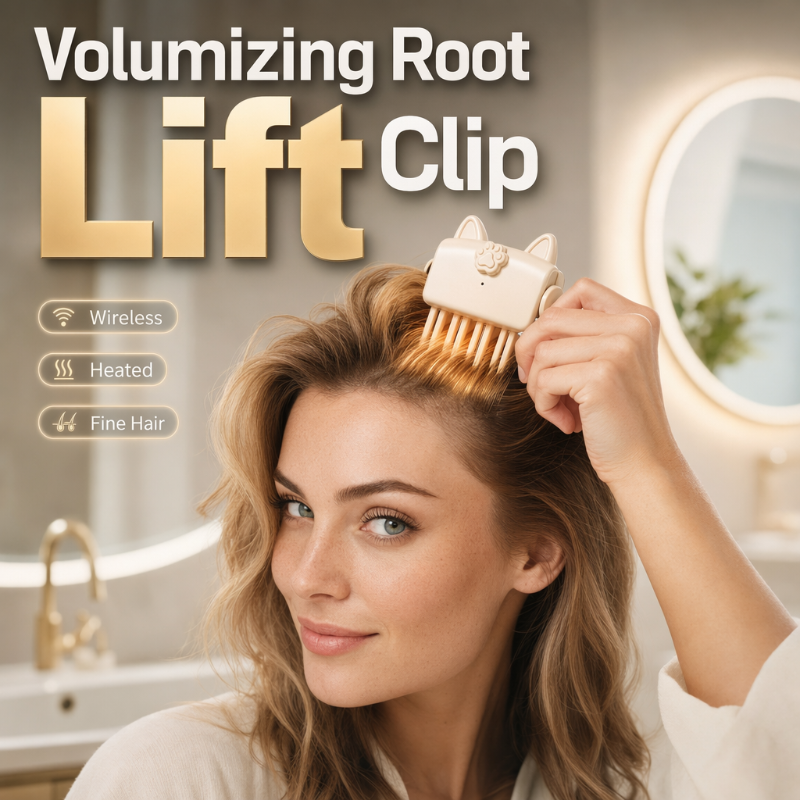 Clip sans fil chauffant volumateur de racines, vendu à plus de 48 000 exemplaires, outil de coiffure portable de voyage pour cheveux plats et fins