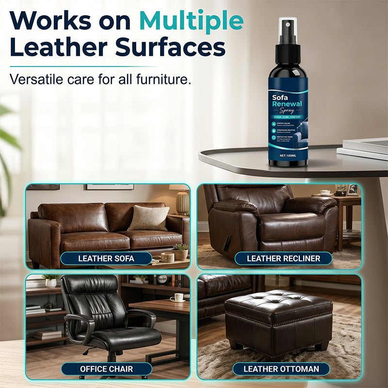 Nettoyant multi-usages pour canapé et spray lustrant pour cuir