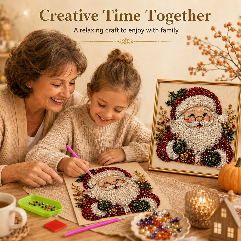 Kit de peinture de Noël perles et strass