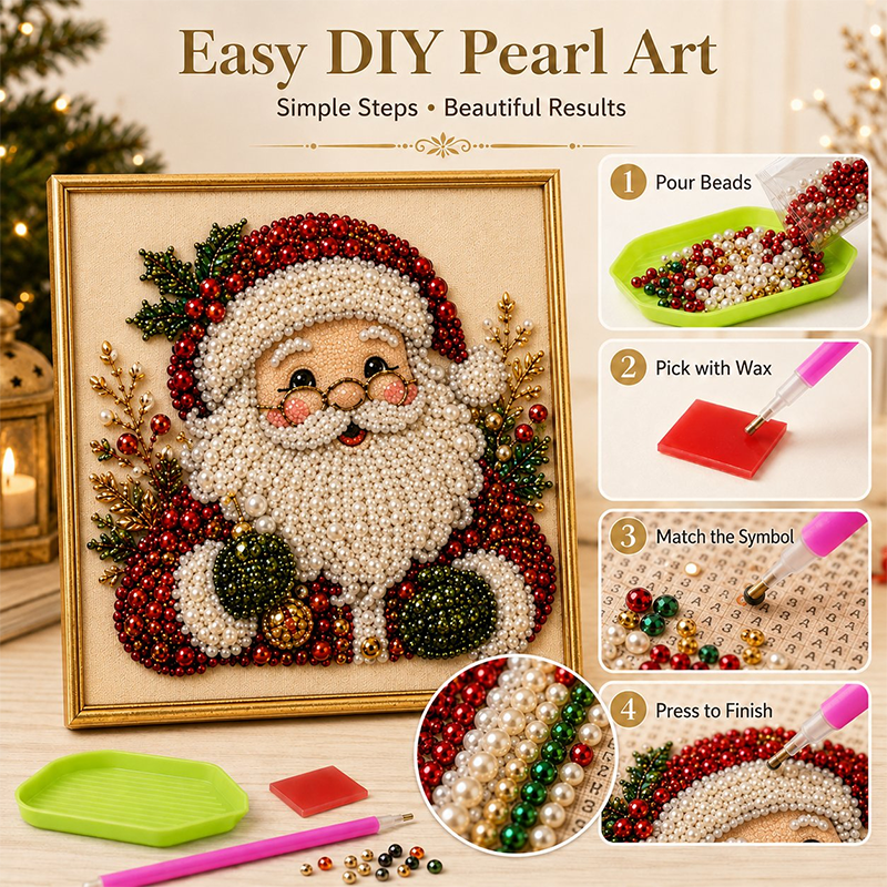 Kit de peinture de Noël perles et strass