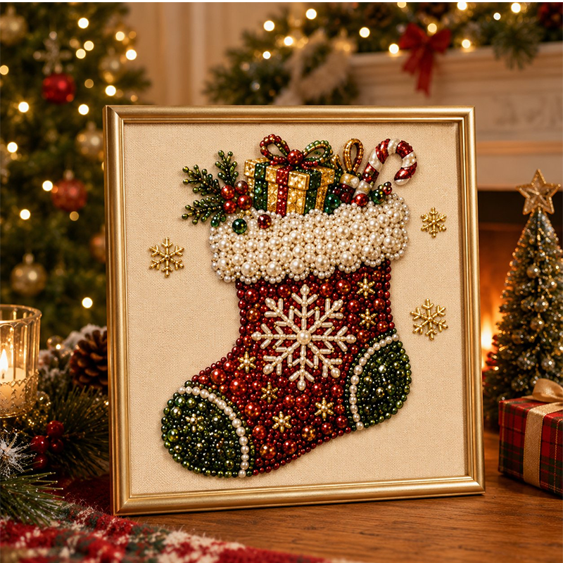 Kit de peinture de Noël perles et strass