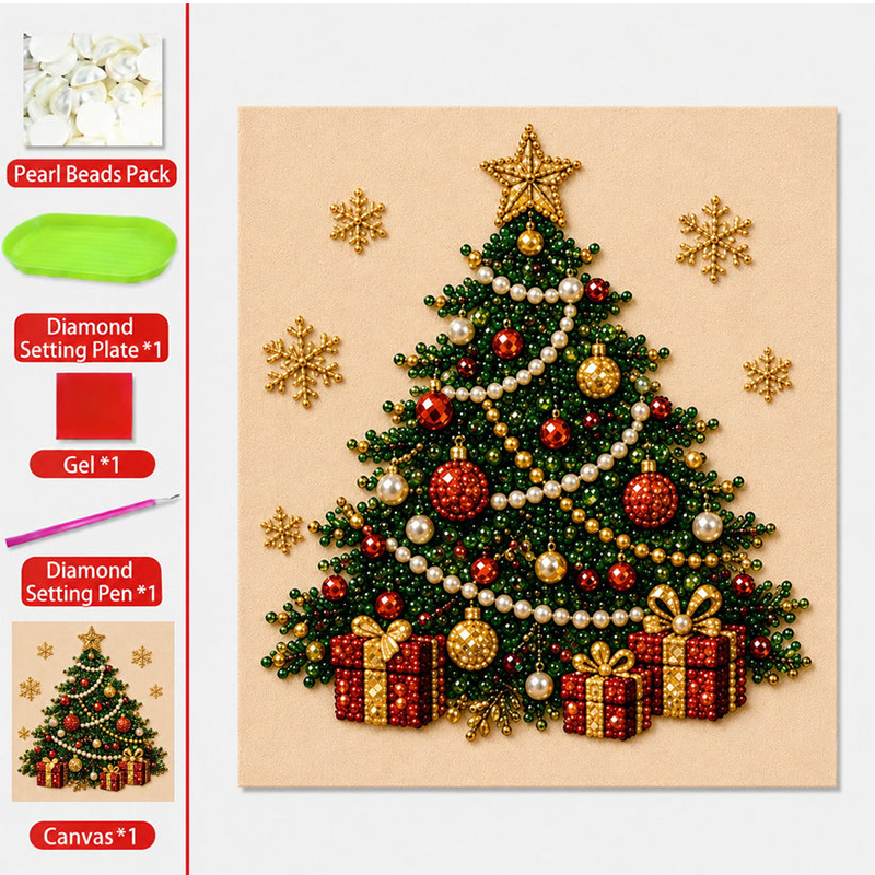 Kit de peinture de Noël perles et strass