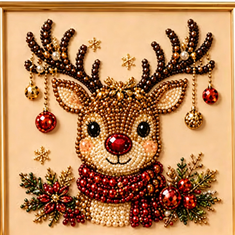 Kit de peinture de Noël perles et strass
