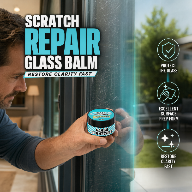 Pâte multi-usage pour la réparation des rayures sur le verre – 50 g, pour fenêtres, miroirs et vitres de voiture