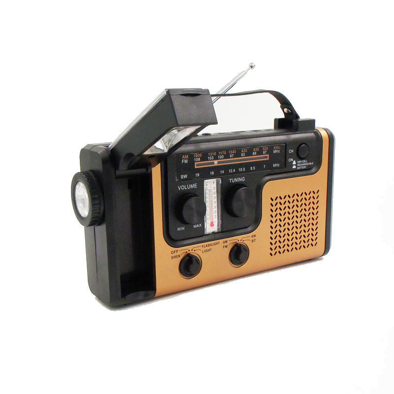 Lampe de poche radio d'urgence portable à manivelle