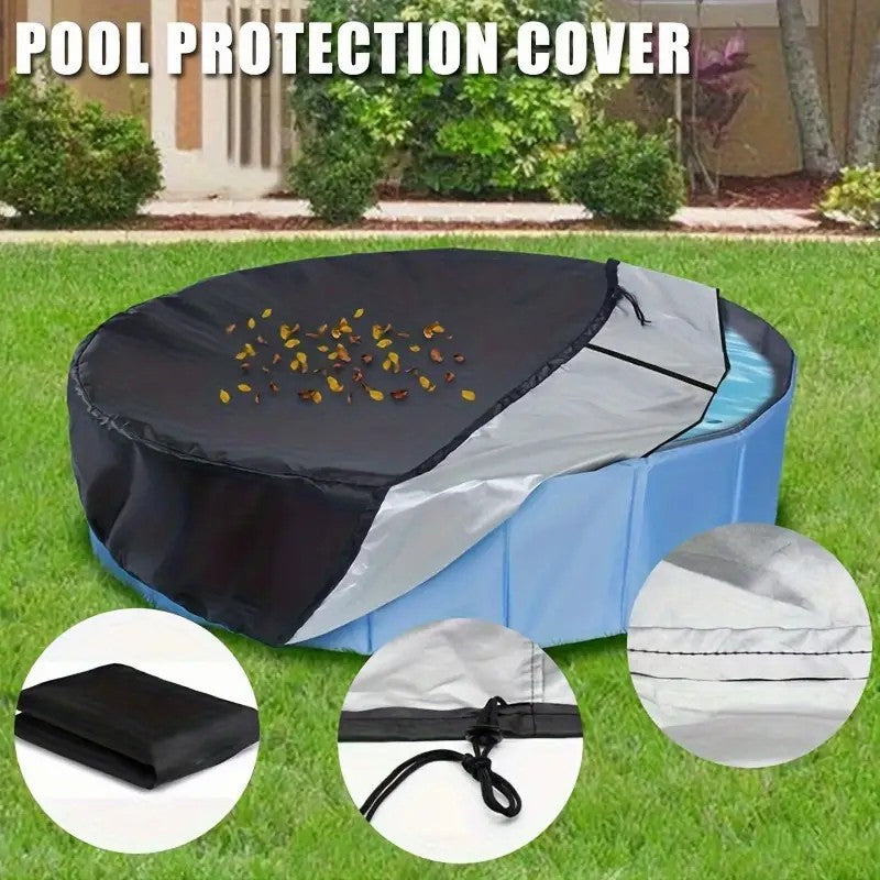 MAINTENANT ! Bâche de Piscine Ronde en Oxford 210D – Étanche, Résistante aux UV, Coupe-Vent avec Système à Cliquet – Convient aux Piscines Rondes de 5,49 m