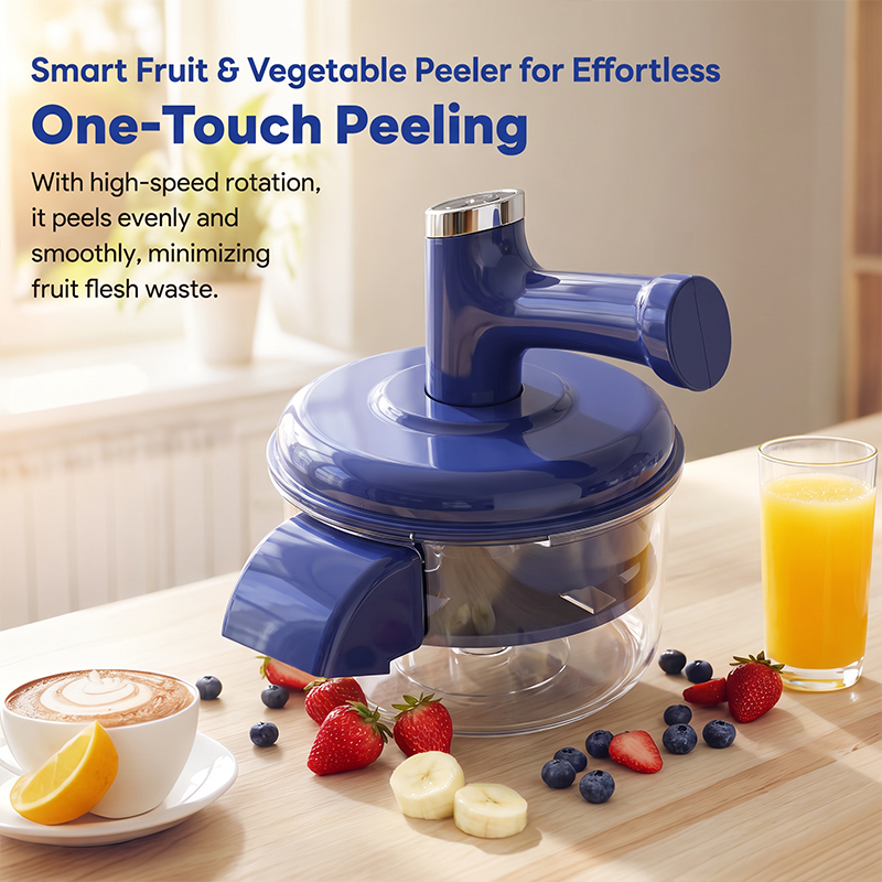 Éplucheur et mixeur de fruits électrique – 2 en 1, rechargeable par USB, commande à une touche, épluchage en 10 secondes