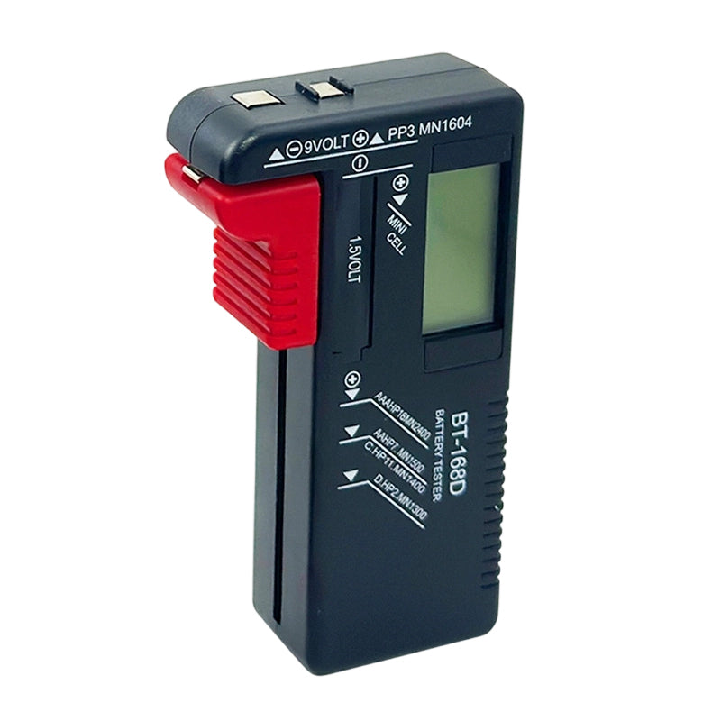 Testeur de batterie numérique 2026 – Grand écran LCD indiquant la puissance restante exacte. Compact et portable – testez avant de jeter !